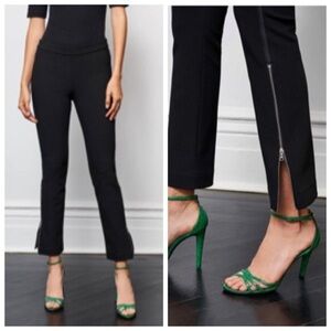 La Ligne Moto Pants Women’s Size Small Black Cropped Skinny Zip Hem Pull On